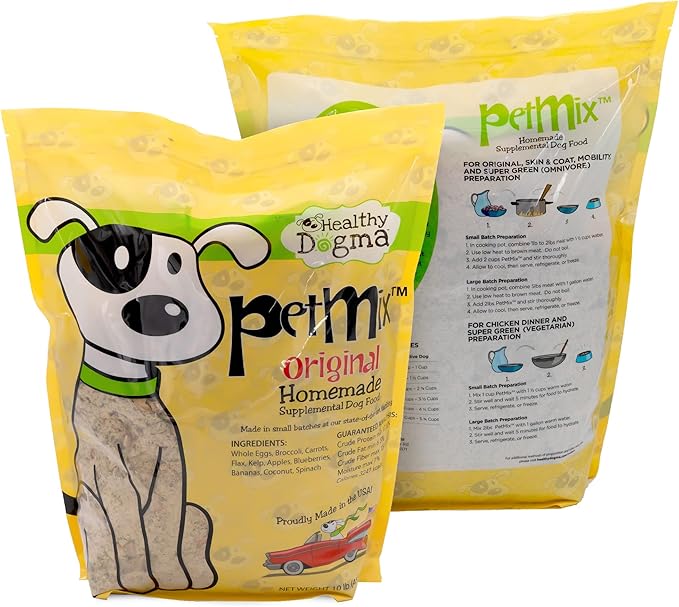 Healthy Dogma - Original PetMix - Grain-Free Human-Grade Food for Small and Large Breeds - for Dogs with Allergies (10 lbs)