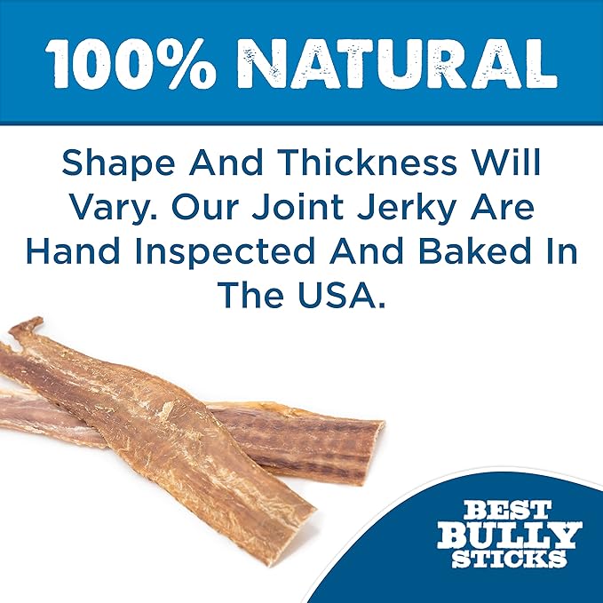 Best Bully Sticks 12 Inch Joint Jerky Gullet Dog Treats (12 Pack) - All-Natural Beef Dog Treats