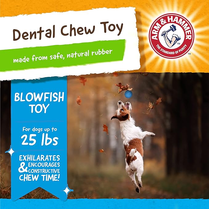 Arm & Hammer for Pets Super Treadz Dental Chew Toy for Dogs, Blowfish and Gorilla Bundle | Dog Dental Toys from Arm and Hammer | Dog Chew Toys, Gorilla Treadz, Blowfish Treadz | Dental Toys for Dogs