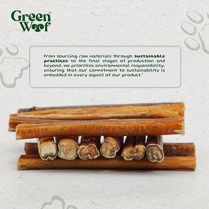 Bully Sticks (6 Inch), Easily Digestible 100% Pure Beef Treats, Pasture-Raised, Organic, Grain-Free, Durable and Long-Lasting Chews for Medium & Large Dogs (Medium, 10, Count)