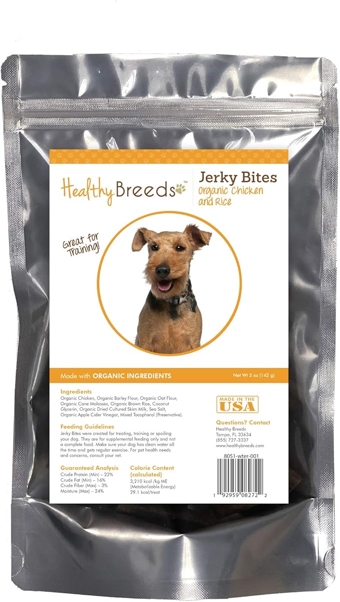 Healthy Breeds Welsh Terrier Jerky Bites Chicken & Rice Recipe Dog Treats 5 oz