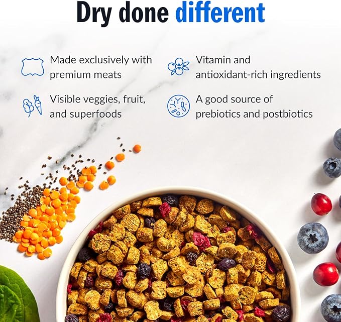 PetPlate FreshBaked Dry Dog Food | Human Grade Dog Kibble | Vet Designed and Formulated with Prebiotics and Postbiotics | Grain Free, No Fillers or by-Products | 2lbs (Chicken)