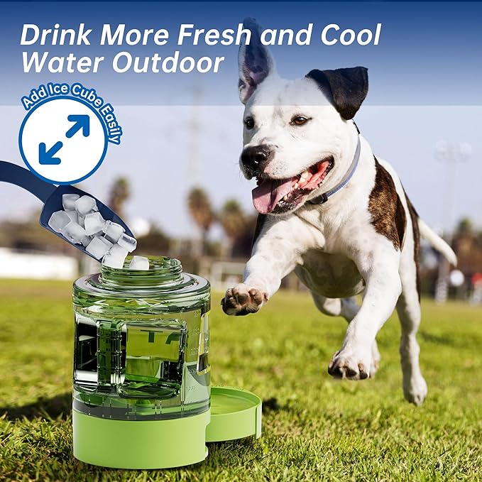 77oz Dog Water Bowl Dispenser, Dog Camping Essentials,Large Dog Travel Water Bottle with Pull-Out Drinking Bowl, Portable for Dog, Dog Beach Essentials Accessories, Car Water Bowl for Dogs, Bpa Free