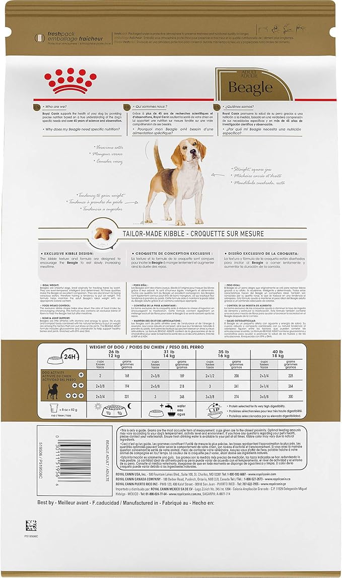 Royal Canin Beagle Adult Dry Dog Food, 6 lb bag