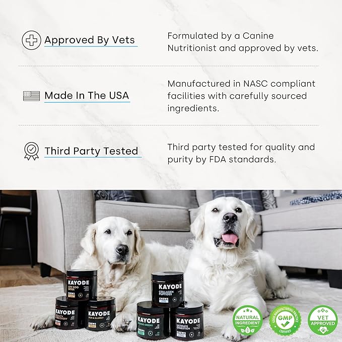 Collagen Puptides - Collagen for Dogs | Great for Senior Dog Joints. Premium Bovine, Marine Collagen, Omega 3s. for Dog Joints, Cartilage & Skin.. Tasty Steak Collagen Chews for Dogs