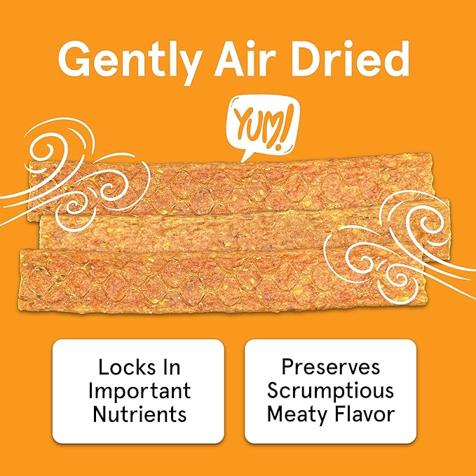 Real Meat Venison & Chicken Jerky Dog Treats - 8 Air-Dried Strips of Jerky Treats for Dogs - Grain-Free Jerky Treats Dog Snacks Made up of 95% Human-Grade, All-Natural, & Free-Range Chicken & Venison