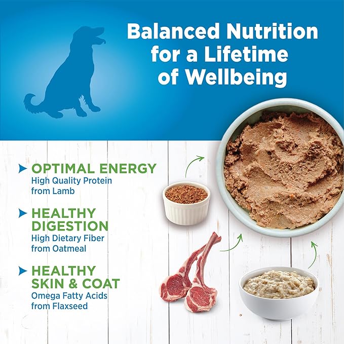 Wellness Simple Natural Wet Canned Limited Ingredient Dog Food, Lamb & Potato, 12.5-Ounce Can (Pack of 12)