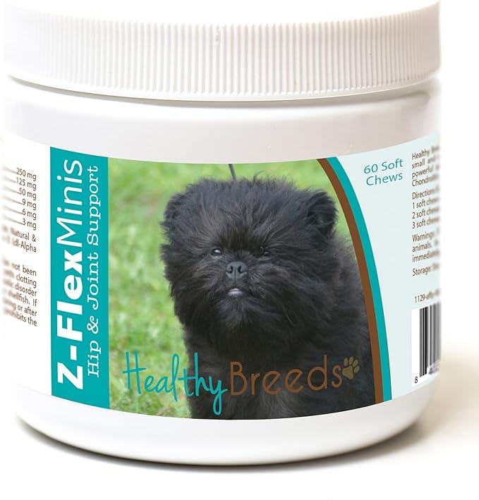 Healthy Breeds Affenpinscher Z-Flex Minis Hip and Joint Support Soft Chews 60 Count