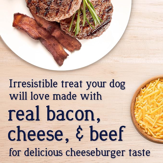Stewart Freeze Dried Dog Treats, PuffPops Bacon and Cheeseburger Recipe, Gluten Free, 2.8 Ounce Resealable Pouch, Made in USA, Dog Training Treats