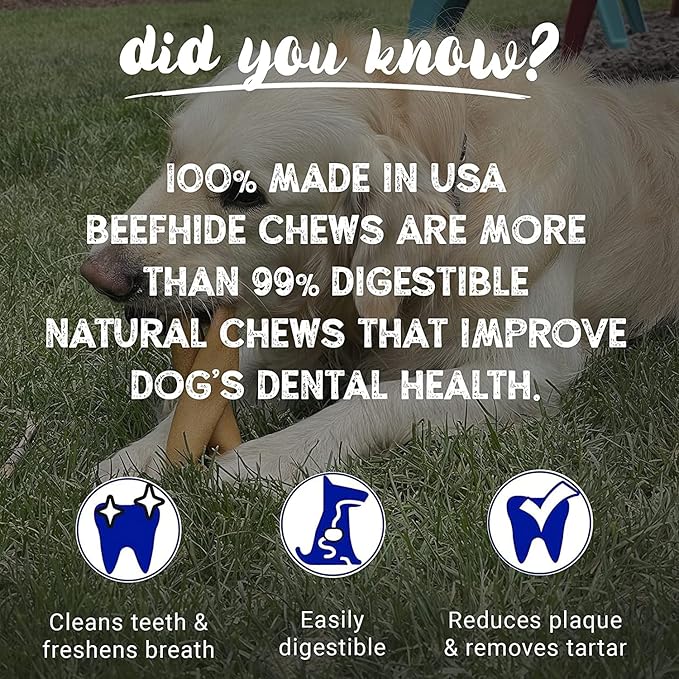 Pet Factory 100% Made in USA Beefhide 7" Braided Sticks Dog Chew Treats - Peanut Butter Flavor, 2 Count/1 Pack