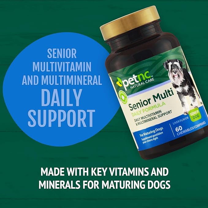 PetNC Natural Care Senior Multi Chewables for Dogs, 60 Count