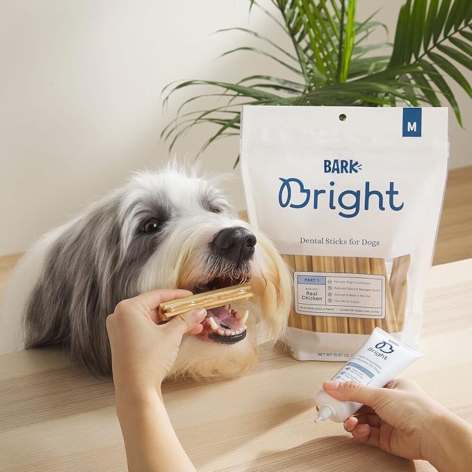 Bark Bright Dental Sticks for Medium Dogs Chews, 15.87 oz, Count of 30