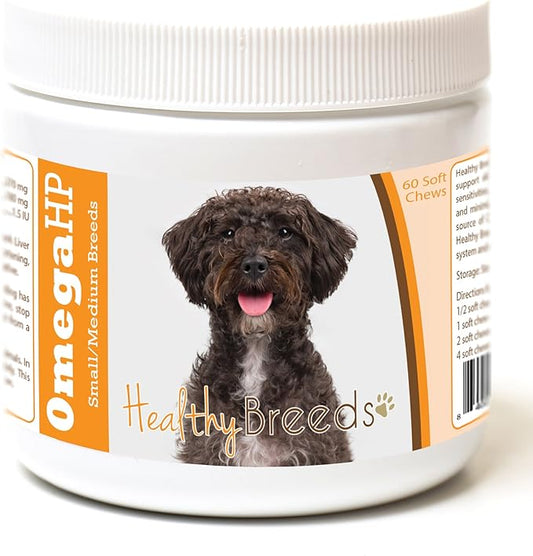 Healthy Breeds Schnoodle Omega HP Fatty Acid Skin and Coat Support Soft Chews 60 Count