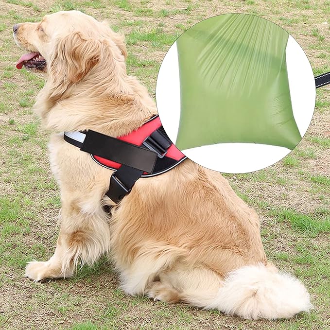 2 Pack Dog Poop Bag Dispenser with Built-in LED Flashlight, Pet Waste Bag Holder for Leash with Carabiner Clip for Lead Leash, 2 Rolls Leak-proof Doggy Waste Bags for Dog Walking, Grey