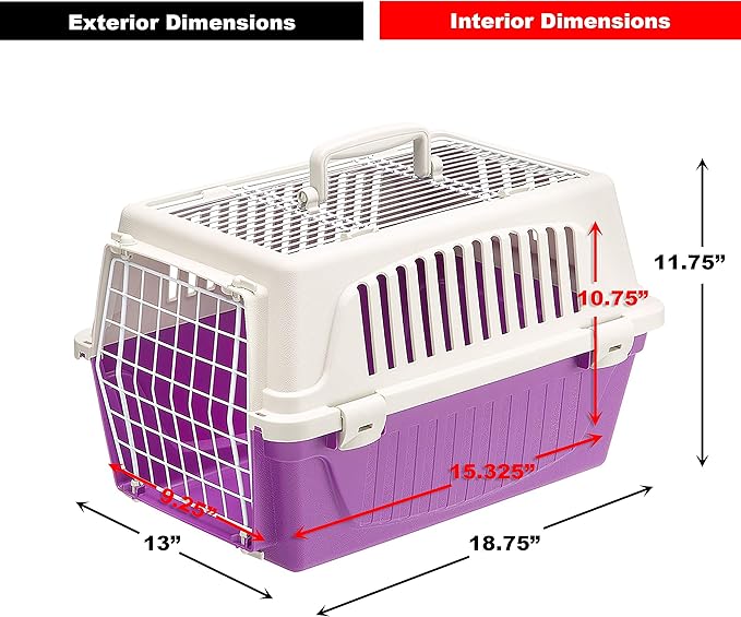 Ferplast Atlas Pet Carrier | Small Pet Carrier for Dogs & Cats w/Top & Front Door Access