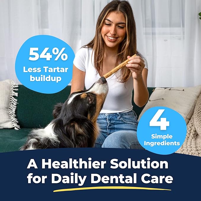 Soft Rawhide Chews | Safe Dental Treats for Small Dogs | Vet VOHC Approved | Daily Bone Cleans Teeth & Gums Fresh Breath Oral Health Support | USA Made | (Small Dogs / 12 Count)
