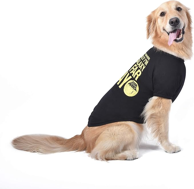 Star Wars for Pets Mentally I'm in A Galaxy Far, Far, Away Dog Tee | Black Star Wars Dog T-Shirt | Soft Dog Shirt, X-Large | Adorable Dog Clothing and Apparel (Pack of 2)