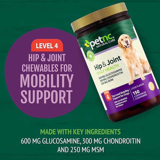 PetNC Natural Care Hip and Joint Health Advanced Chewables for Dogs 150 count