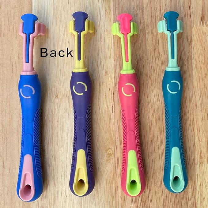 Dog Toothbrushs,Tooth Brushs Suitable for Pet,Dog Teeth Care Cleaning Mouth,Three Sided Design for Easy Teeth Cleaning