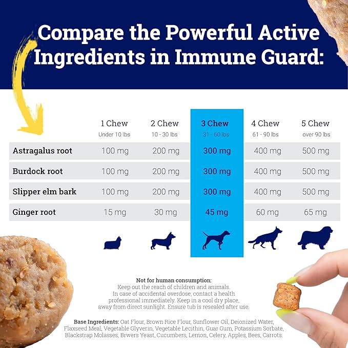 Cancer Care - Advanced Support for Dogs with Cancer - Mushroom-Based Formula - APRX. 55 Chews - Peanut Butter Flavor