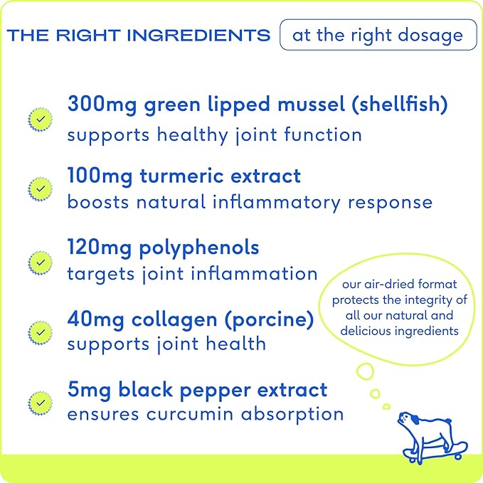 Native Pet Relief - Anti Inflammatory for Dogs | Turmeric + Polyphenols + Green Lipped Mussels for Dogs | Natural Relief for Dogs | Best Dog Arthritis Supplement & Dog Joint Pain Relief | 30 Chews