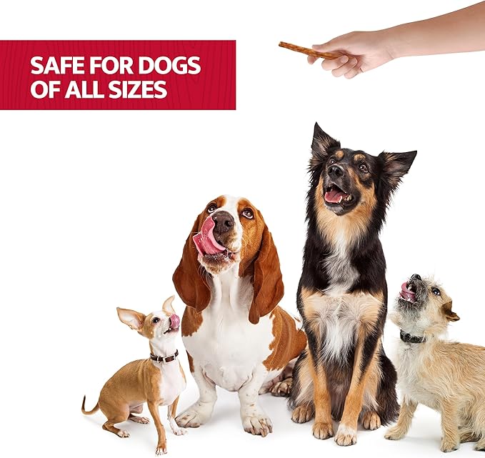 Beef Collagen Sticks for Dogs, Dog Chews Long Lasting, Rawhide Free - 15 Pack High Protein Chew Dog Treats for Small, Medium, and Large Dogs