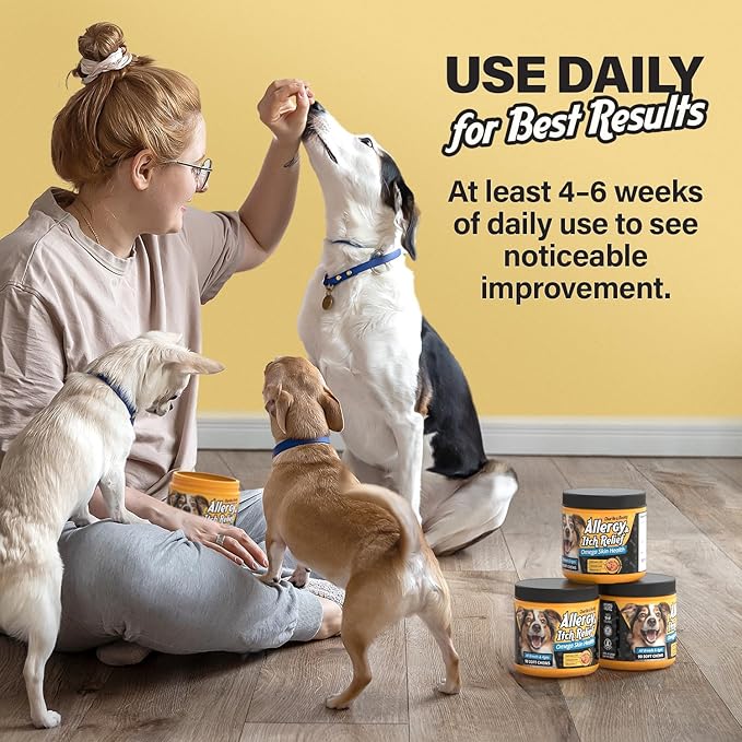 CHARLIE & BUDDY Dog Allеrgy Chews, Immunе Support & Itсh Rеlief for Dogs, Skin and Coat Supplements with Omega 3 Fish Oil, ACV, Vitamin C, & Probiotics for Dogs, 90 Soft Chews, Chicken Flavor, Wrap