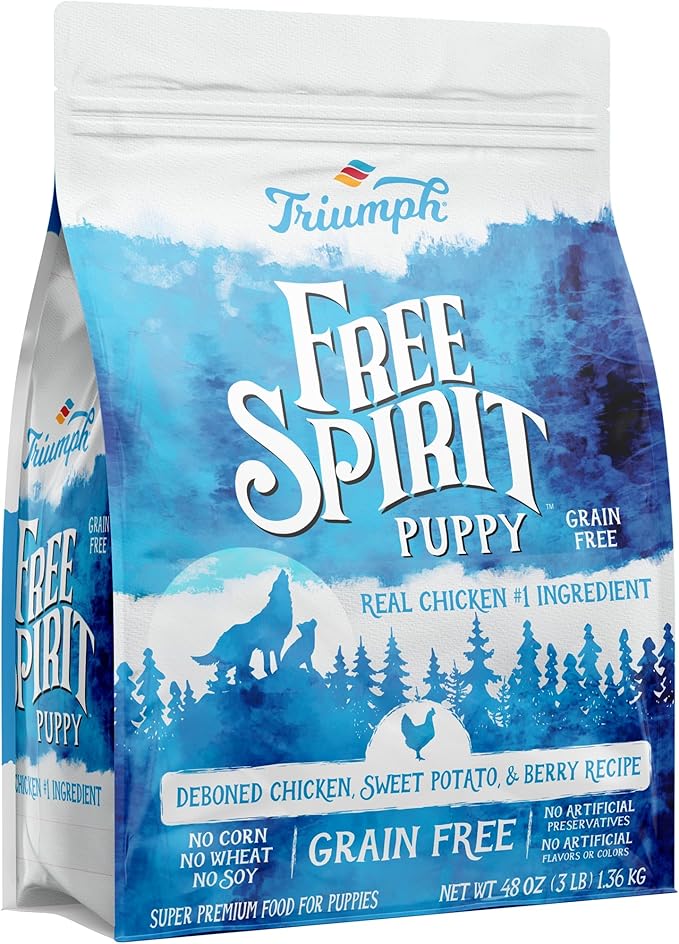Triumph Free Spirit Puppy Deboned Chicken, Sweet Potato, & Berry Recipe Dry Puppy Food, 13 LB
