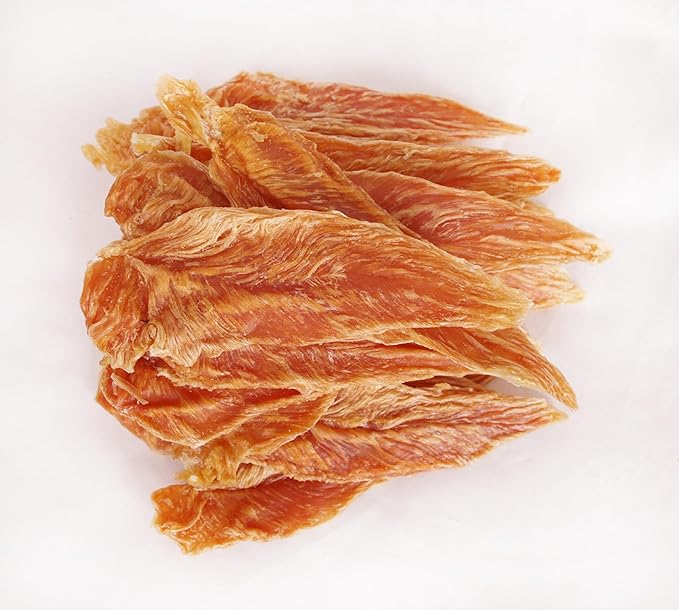 Dog Treats Chicken Jerky for Dogs, Grain Free Snacks Natural Ingredients Long-Lasting Dog Chews Chicken Breast Tenders 8oz