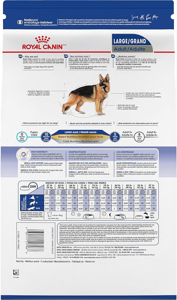 Royal Canin Large Breed Adult Dry Dog Food, 30 lb Bag