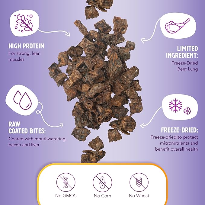 Health Extension Freeze Dried Dog Treat, Gluten & Grain-free, Puppy Training Treats, Bacon and Liver (5 Oz / 142 g)