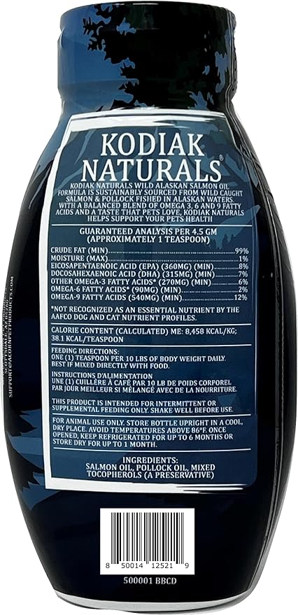 32 oz Wild Alaskan Salmon Oil Formula - Balanced Blend of Pure Fish Oils, with EPA and DHA from Wild-Caught Fish, Support for Skin & Coat, Immune & Heart Health, and Joints