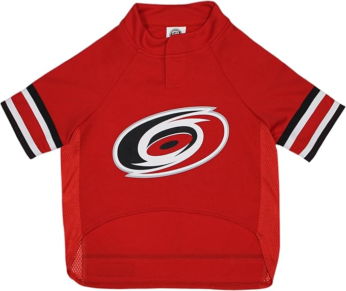 Pets First NHL Carolina Hurricanes Jersey for Dogs & Cats, Large. - Let Your Pet Be A Real NHL Fan!