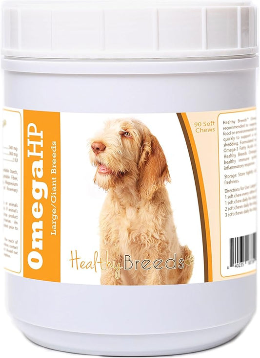 Healthy Breeds Spinoni Italiani Omega HP Fatty Acid Skin and Coat Support Soft Chews 90 Count