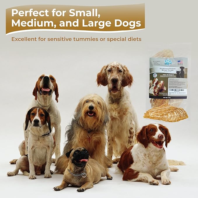 Chicken Jerky Dog Treats Made in USA Only - Natural, Healthy, Premium, Human Grade, 100% Chicken - Grain Free - Training Treats for Small, Medium, and Large Dogs 4oz