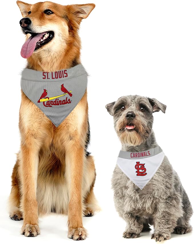 Pets First SLC-3217-S-M MLB Saint Louis Cardinals Reversible Pet Bandana, Small/Medium, MLB Team Color