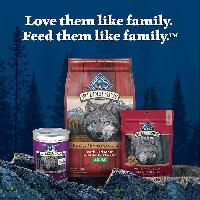 Blue Buffalo Wilderness Trail Toppers Wild Cuts Wet Dog Food Variety Pack, High-Protein & Grain-Free, Made with Natural Ingredients, Chicken and Beef Flavors, 3-oz. Pouches, (12 Count, 6 of Each)
