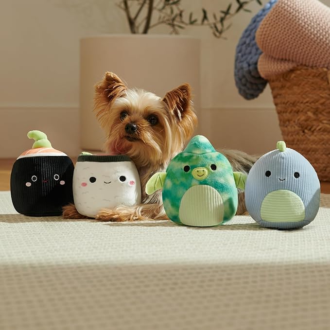 Squishmallows Original 3.5-Inch Dinosaurs and Sushi Dog Toy 4-Pack - Small Ultrasoft Official Plush Pet Toys - Amazon Exclusive