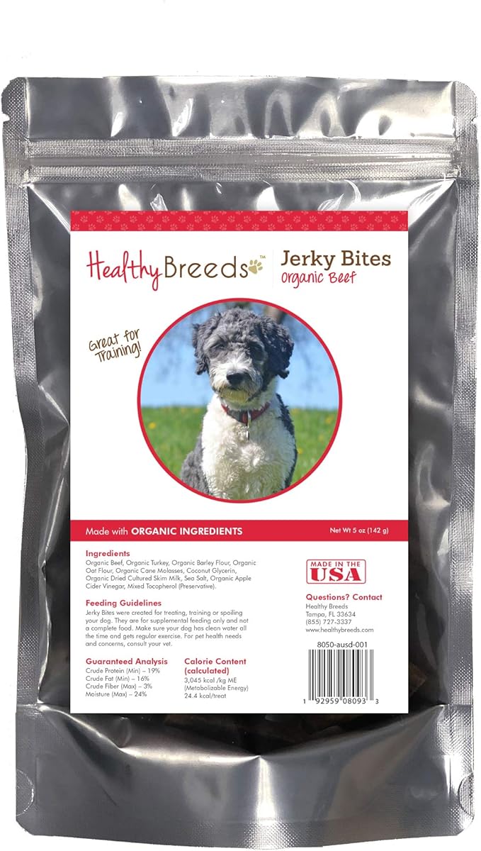 Healthy Breeds Aussiedoodle Jerky Bites Beef Recipe Dog Treats 5 oz