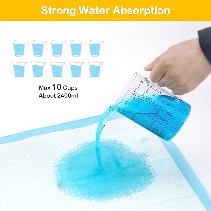 Sted Dog Pee Pads Extra Large 28"x34", Thicken 6 Layers Pee Pads for Dogs, Quickly Absorbs & Leak-Proof Dog Pads, Disposable Puppy Pads Pet Training Pads Potty Pads for Dogs, Doggie Pee Pads, 60Ct