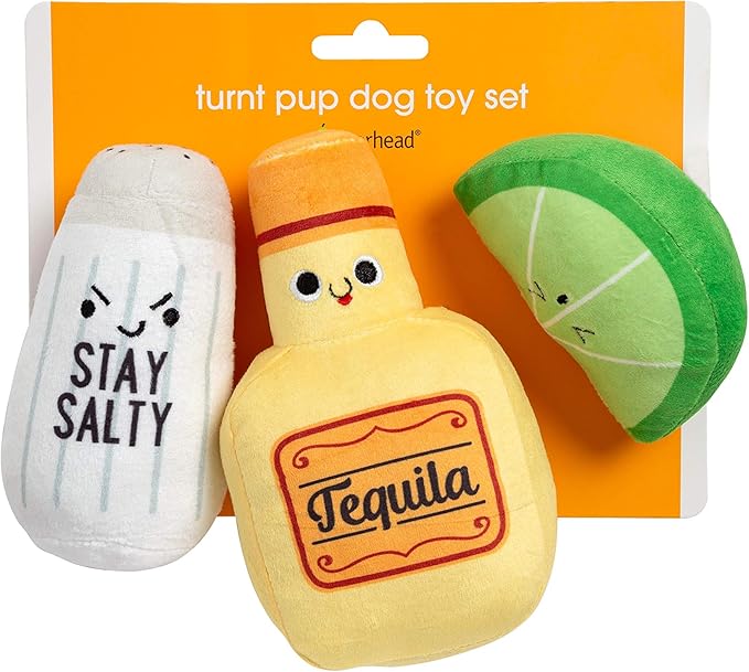 Pearhead Pet Toys, Plush Dog Squeaker Toys and Cat Teaser Toys, Dog Owner and Cat Owner Pet Toy Sets, Must Have Pet Accessories for Pet Owners