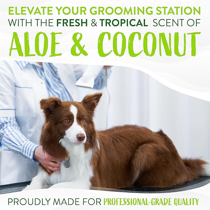TropiClean Aloe & Coconut Deodorizing Dog Shampoo for Smelly Dogs | Odor Control Shampoo for Stinky Dogs | Natural Pet Shampoo Derived from Natural Ingredients | Cat Friendly | Made in USA | 2.5 gal.