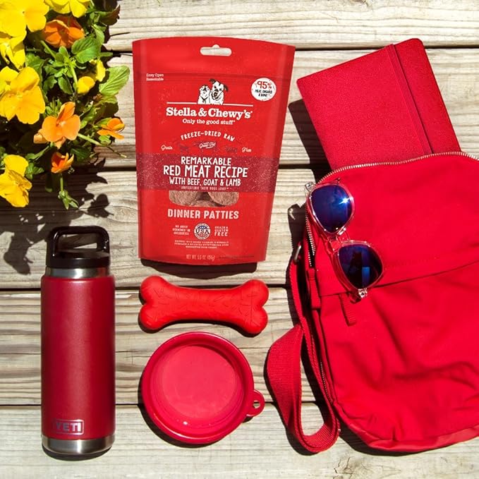 Stella & Chewy's Freeze Dried Raw Dinner Patties – Grain Free Dog Food, Protein Rich Remarkable Red Meat Recipe – 14 oz Bag