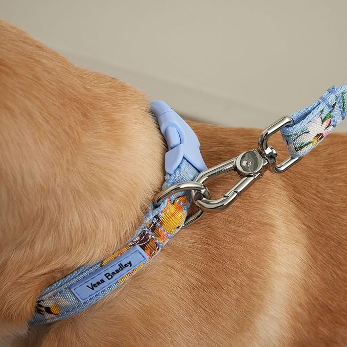 Vera Bradley Women's Recycled Lighten Up Water-repellent Pet Leash, Tennis Ball Dots, Medium