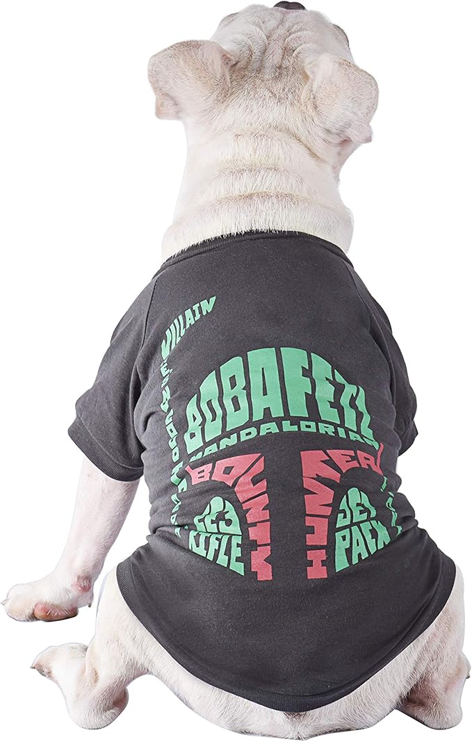 Star Wars for Pets Boba Fett Dog Tee Shirt | Soft and Comfortable Pull Over Dog Tshirt, Medium | Medium Sized Dog Shirt for Mid-Sized Dogs, Machine Washable Dog Apparel & Accessories