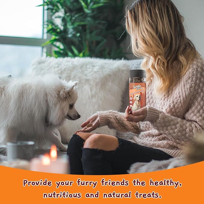 Jungle Calling Dog Treats, Natural High Protein Dog Training Treats with Real Chicken, Soft Puppy Jerky Bites, Grain Free Biscuits Snacks, Easy to Digest