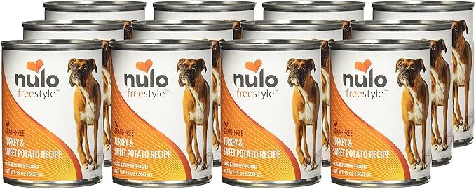 Nulo Grain Free Canned Wet Dog Food (13 oz, Turkey) - 12 Cans