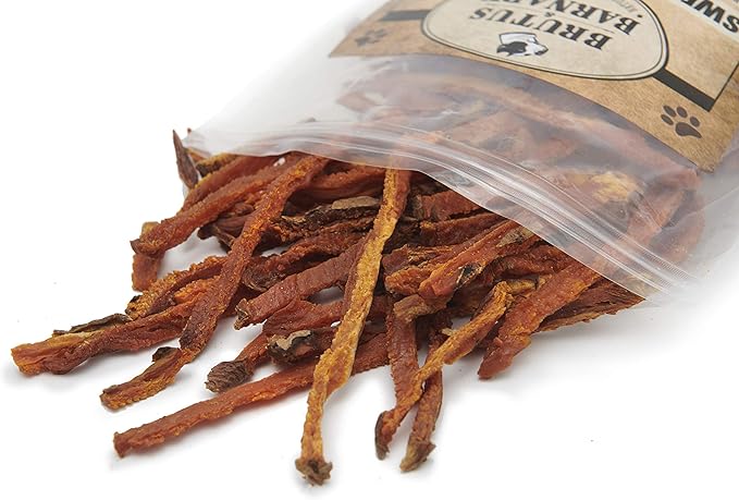 BRUTUS & BARNABY Sweet Potato Dog Treats- No Additive Dehydrated Sweet Potato Fries, Grain Free, Gluten Free and No Preservatives Added (2lb)