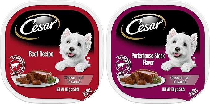 Cesar Soft Wet Dog Food Classic Bundle with 08 Flavors(1 Unit Each Flavor) . Total Units .Bundle a 1 roll Green Bone Waste Bag., 3.5 Ounce (Pack of 8)
