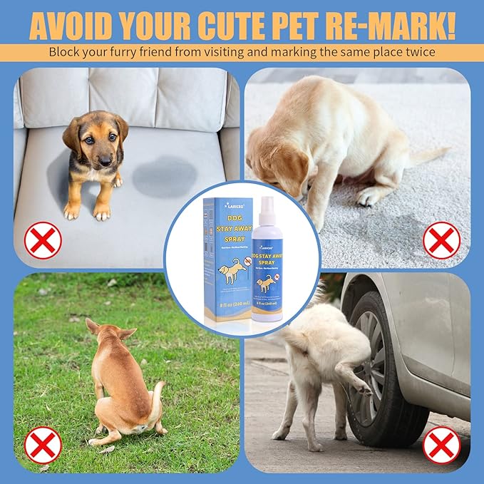 8 oz Pet Spray - Stop Improper Peeing Behavior - Safe and Natural Training Aids - Not Here Dog Spray - Effective Pet Training Solutions